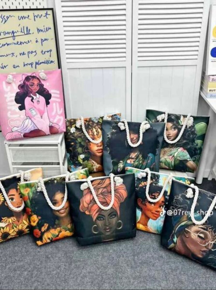 Sac cabas illustré en toile