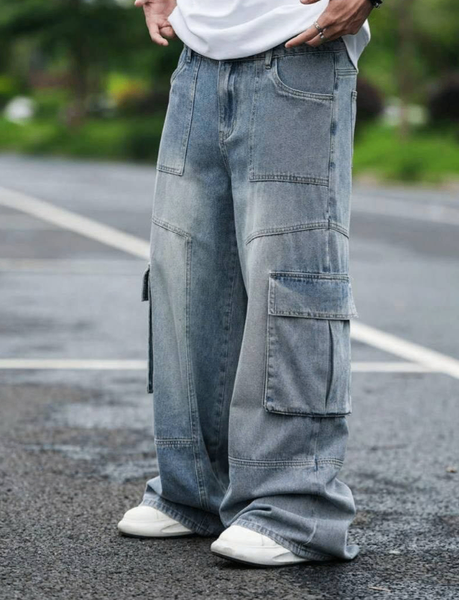 Jean cargo pour homme ample