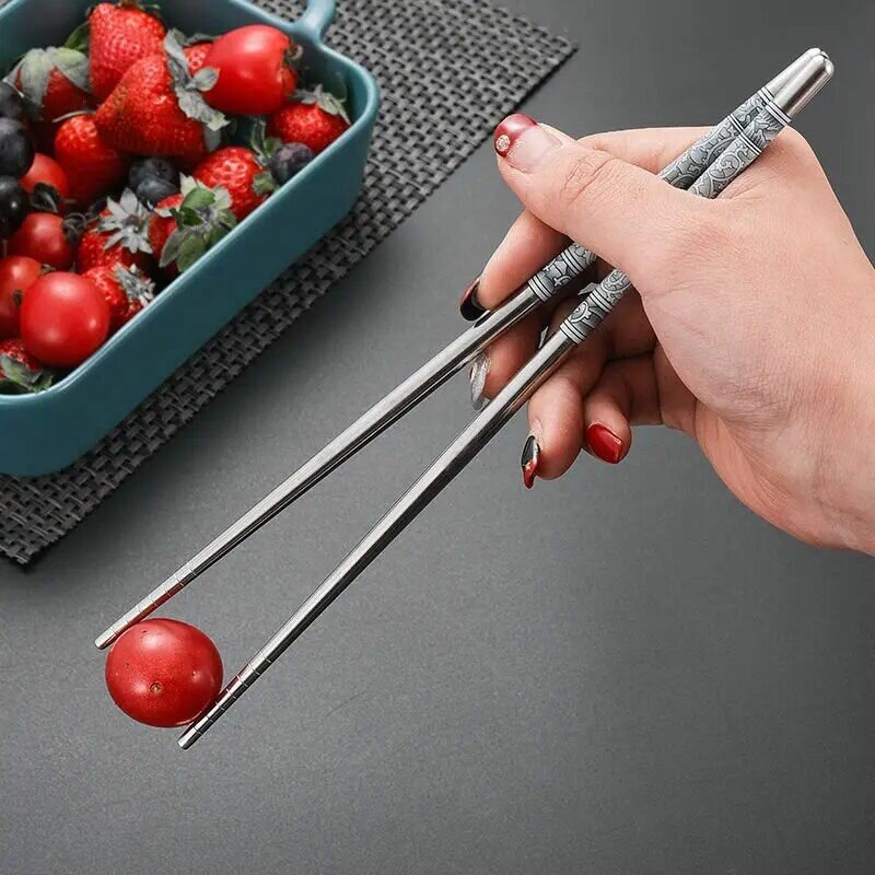 Stainless Steel Chopsticks Set with Training Holder