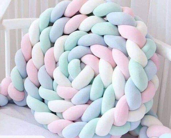 Tour de Lit Tressé Bébé Pastel