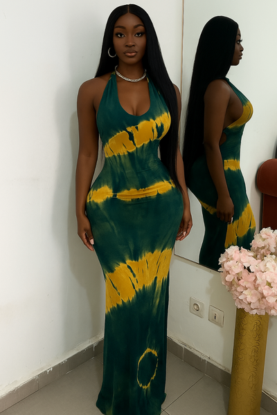 Robe longue tie-dye élégante