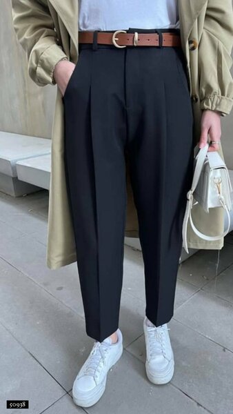 Классические брюки с ремнем