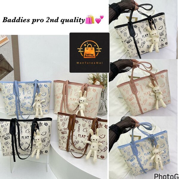 Playful Tote Bag with Charm