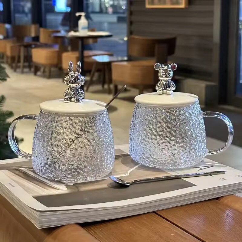 Tasse en verre + cuillère
