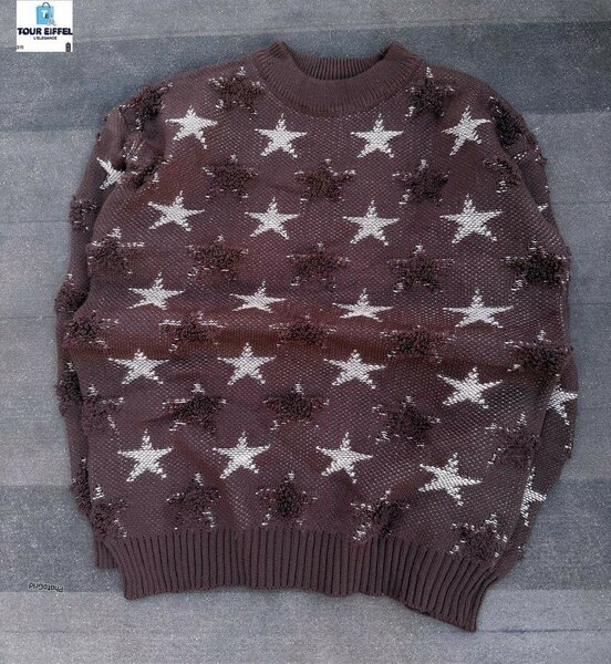 Pull Étoiles Côtelé Femme