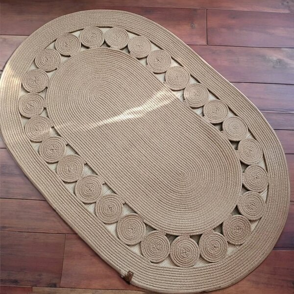 Tapis ovale en jute tressé