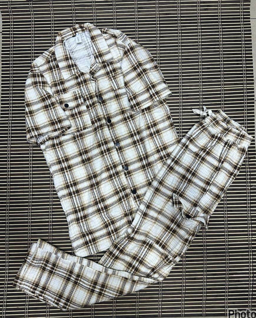 Pyjama en flanelle à carreaux