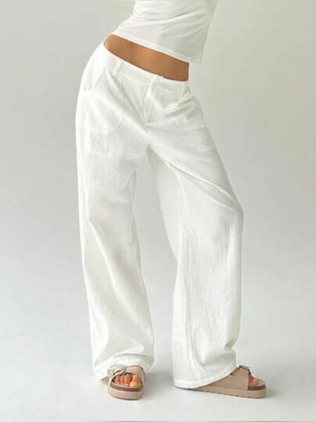 Pantalon large en lin femme