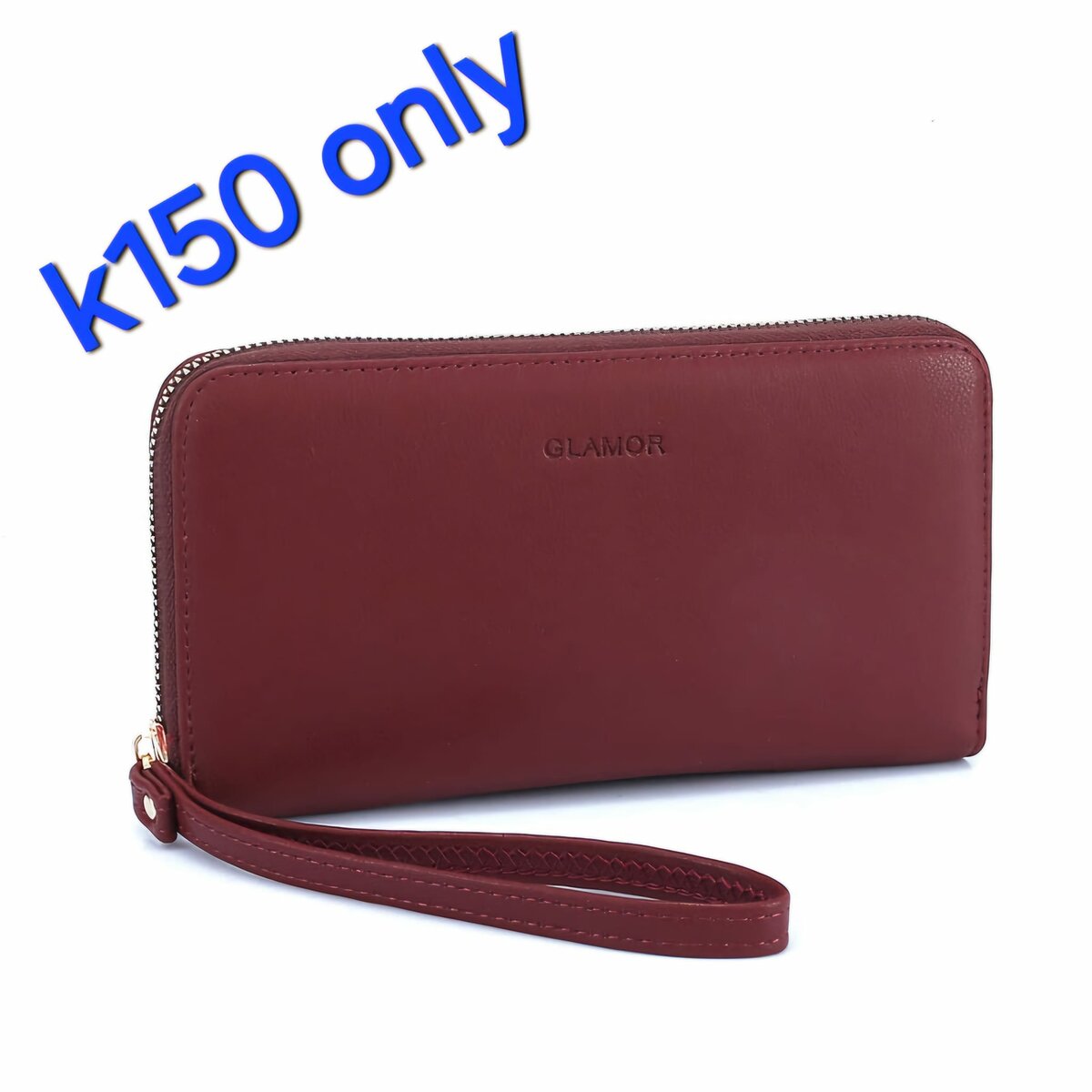 Burgundy patent leather wallet