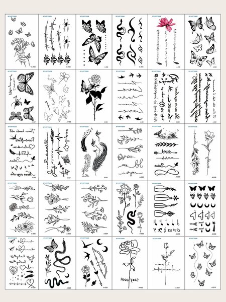 Lot de tatouages temporaires