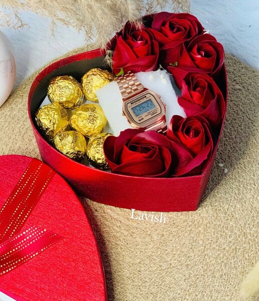 Montre cadeau avec roses