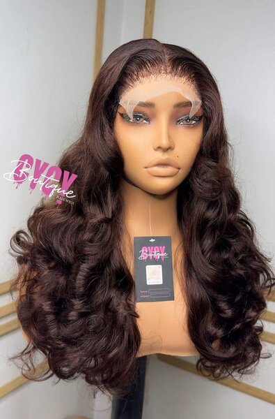 Perruque ondulée lace front