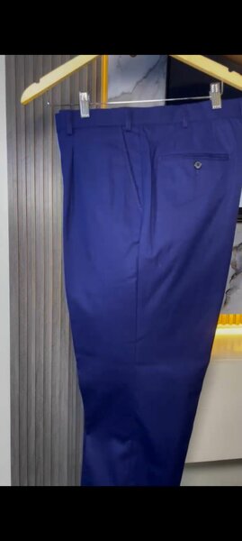 Pantalon Costume Homme Bleu Élégant