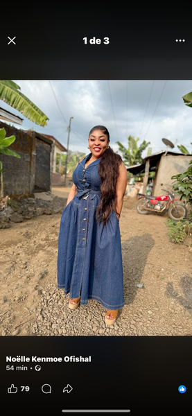 Robe Longue en Jean Élégante