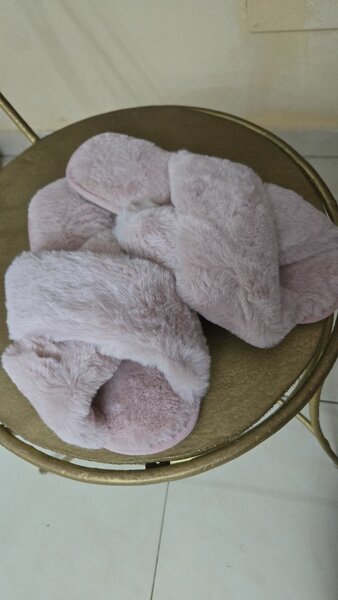 Fluffy Pink Slippers