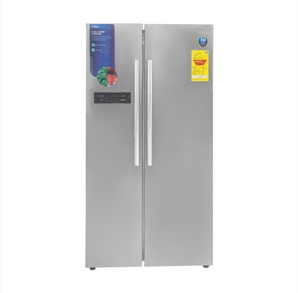 Midea Side By Side Fridge 510 Litres Silver