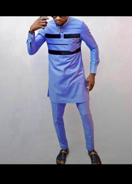 Ensemble Africain Bleu Homme