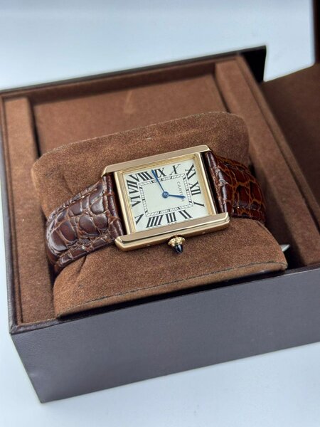 montre cartier en cuir mixte