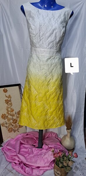 Robe Dégradée Jaune Élégante