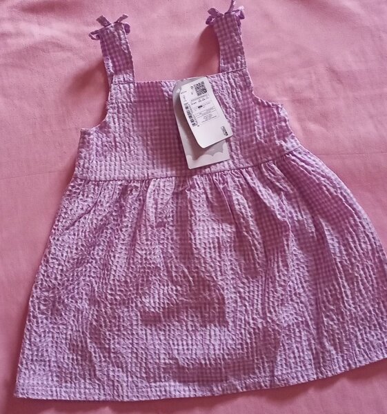 Pink Gingham Baby Dress