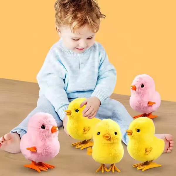 Poussin  peluche colorées
