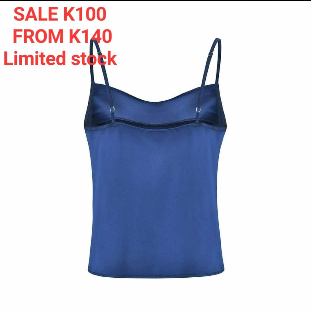 Silk top, blue