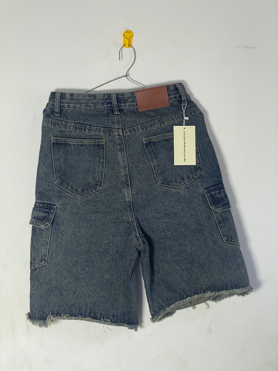 Shorts cargo en denim décontracté