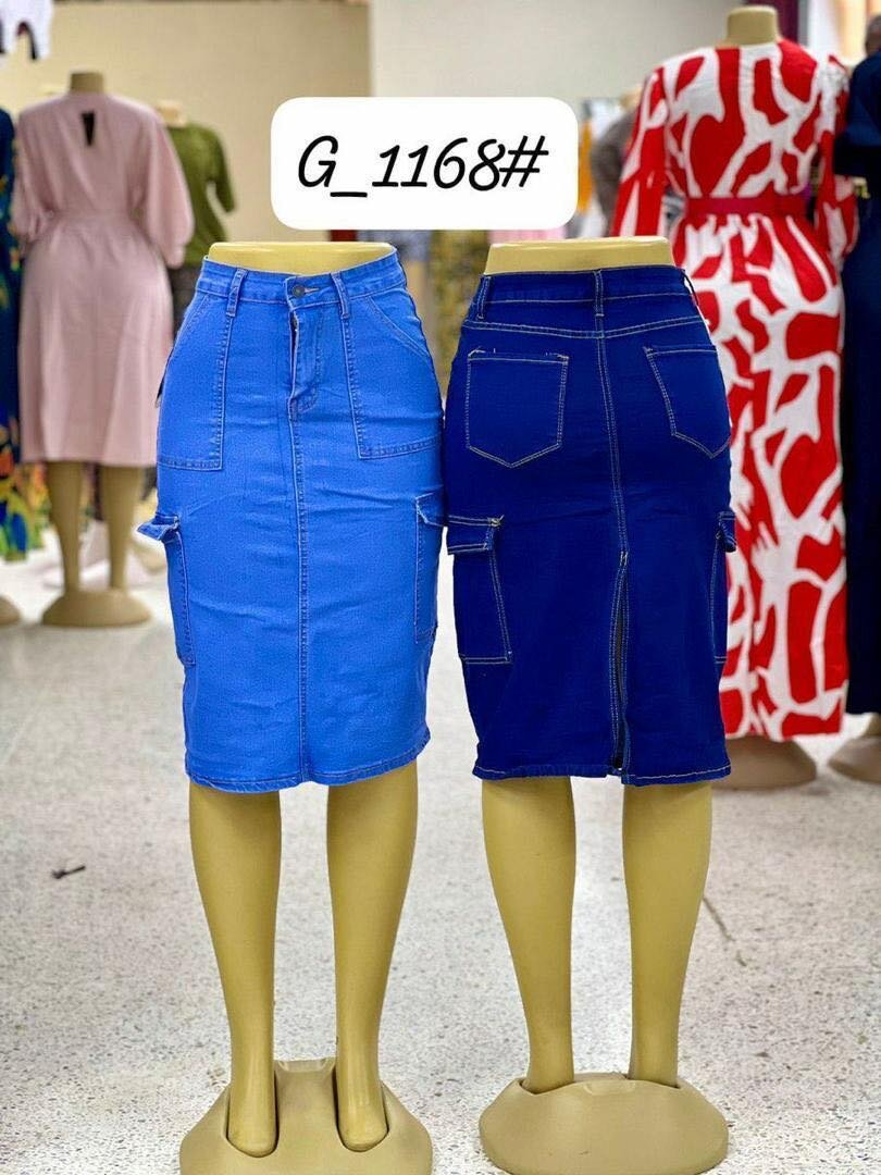 Jean skirt available