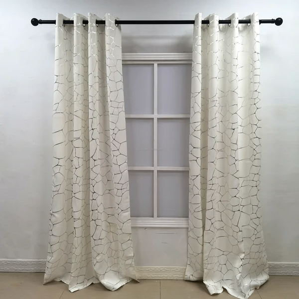 Rideaux occultants en lin avec motif