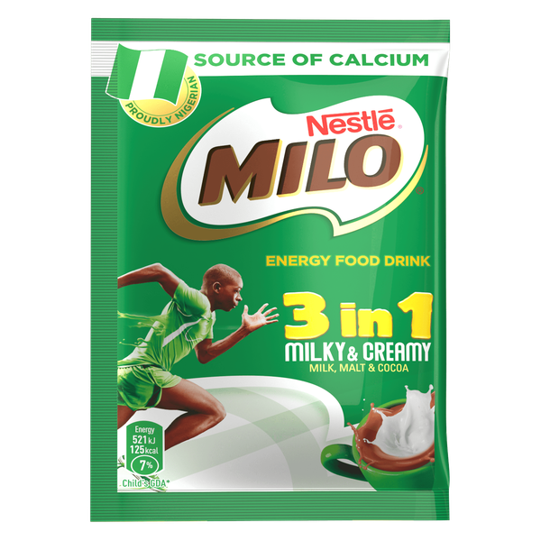 Milo 3 en 1  Cacao, lait ,malt