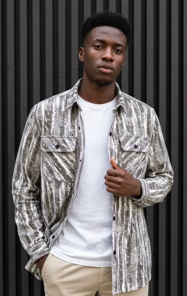 Chemise légère imprimée homme