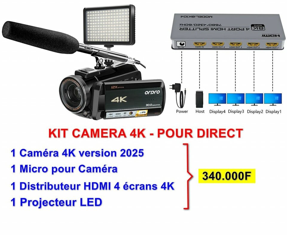 KIT CAMERA 4K - POUR DIRECT