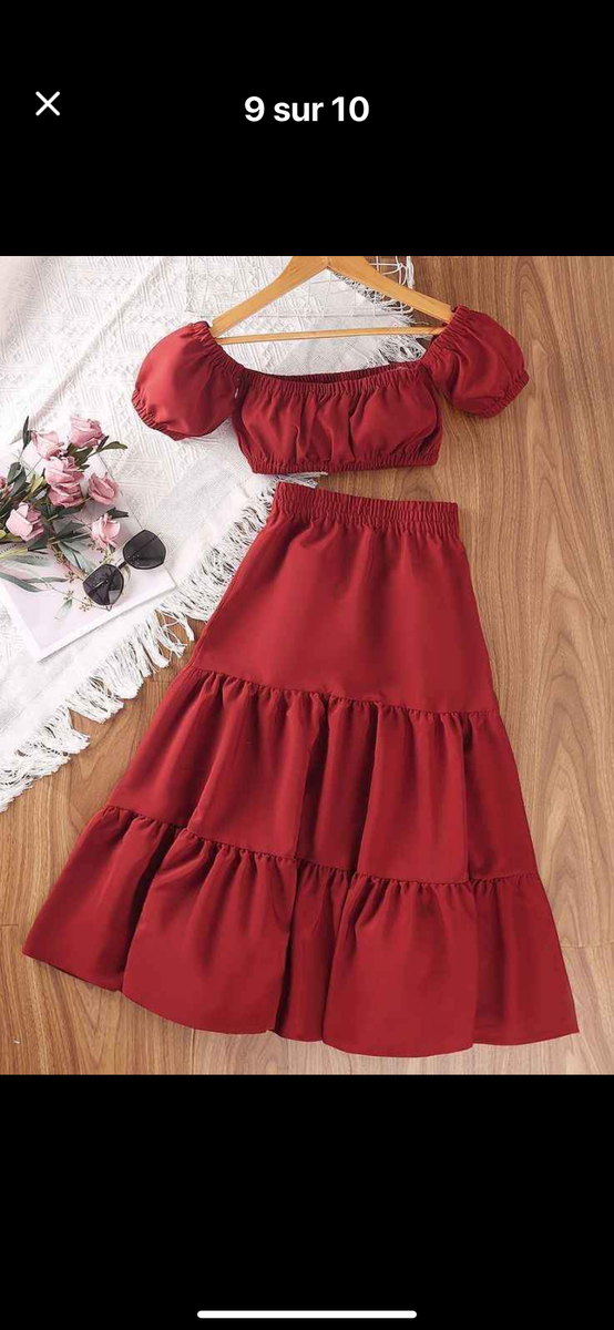 Ensemble top et jupe bohème