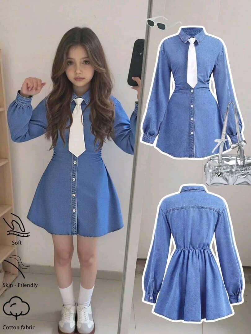 Robe Chemise Enfant Denim