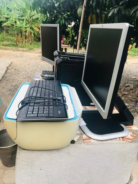 Desktop computers and printer