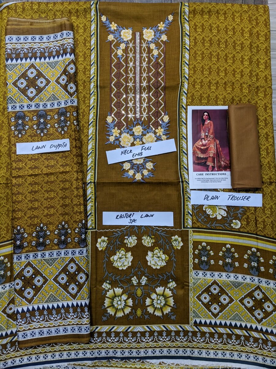 Printed lawn suit