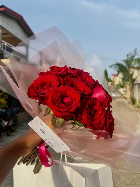 Bouquet  de 10 roses rouges
