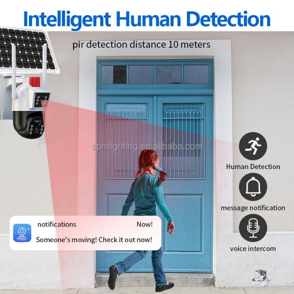 Caméra de sécurité solaire étanche