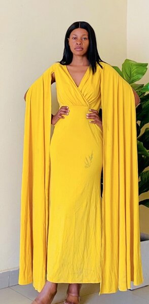 Elegant yellow dress s/m