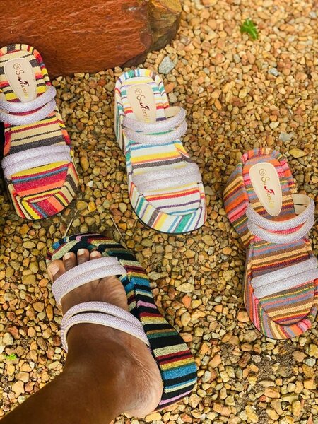 Sandales Multicolores à Plateforme