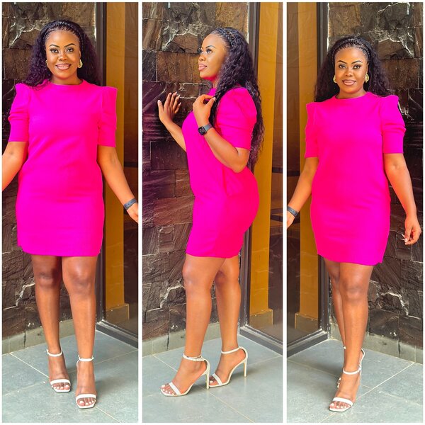 Dress, fuchsia color, size S-2xl