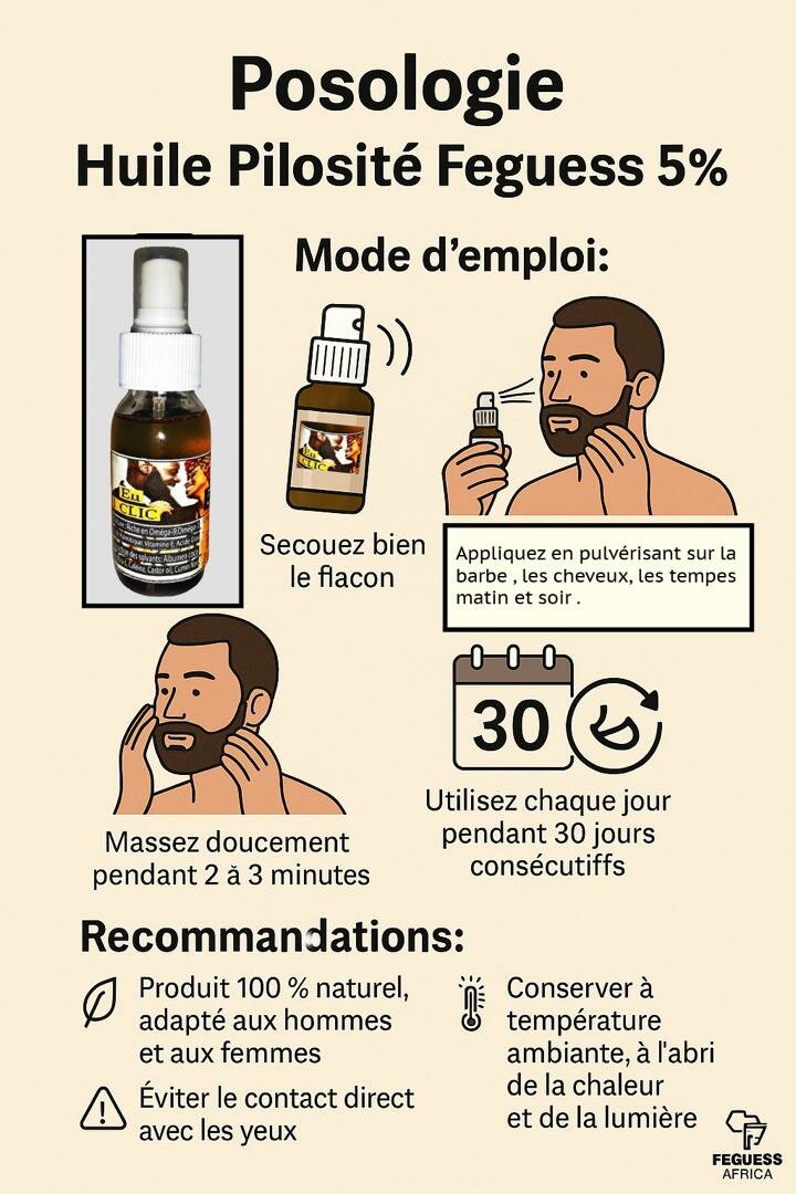 Huile Pilosité 5% Naturelle