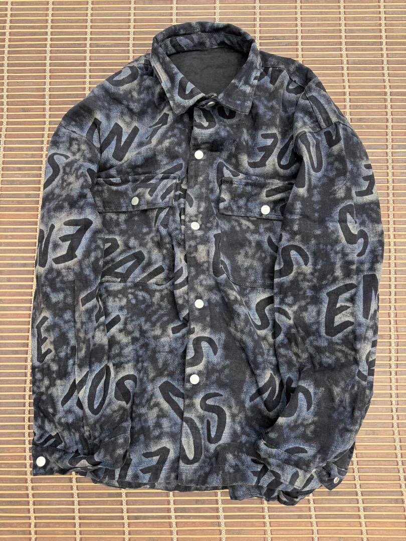 Chemise imprimée en velours