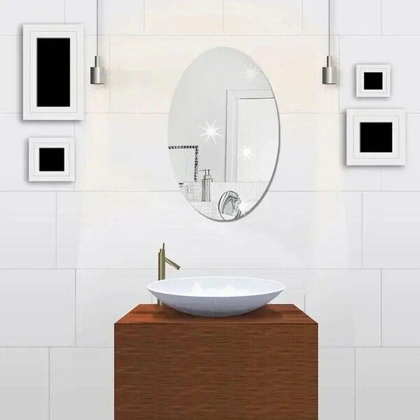 Miroir autocollant ovale