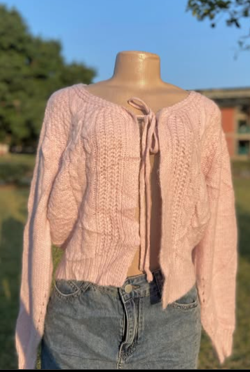 Short knitted sweater size: M