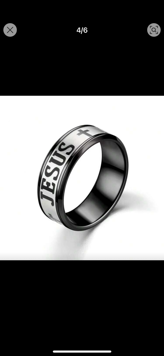 Bague Acier Inoxydable "Jesus"