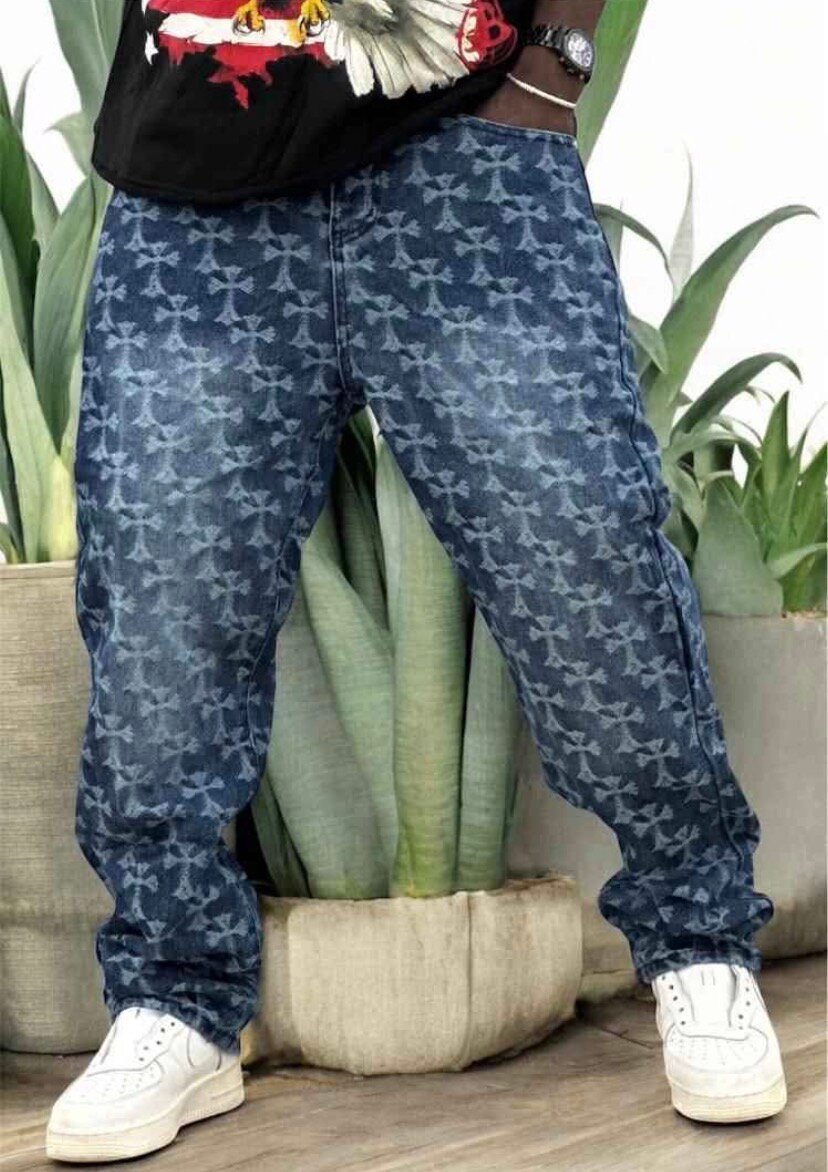 Jeans baggy style imprimés