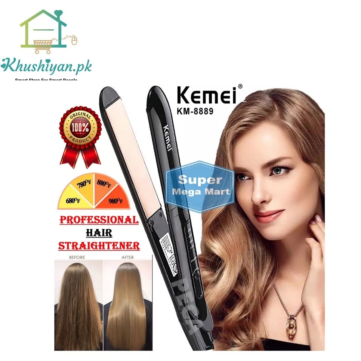 Lisseur Cheveux Kemei KM-8889