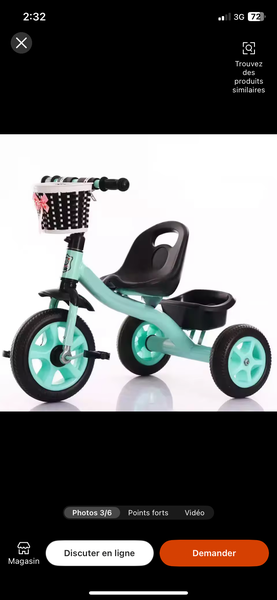Tricycle Bébé avec Panier