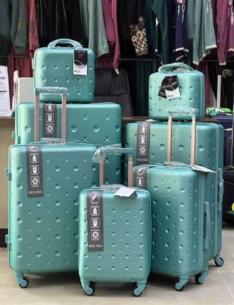Set de valises turquoise rigides